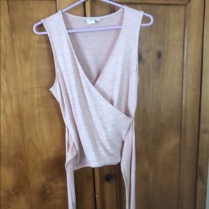 Gap Pink Wrap around shirt